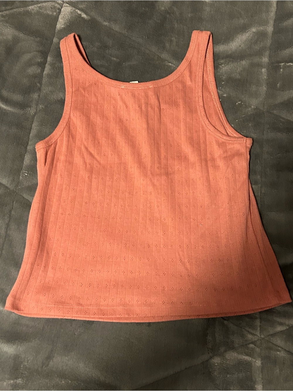 Pink Rose Ribbed Tank - Picture 3 of 3